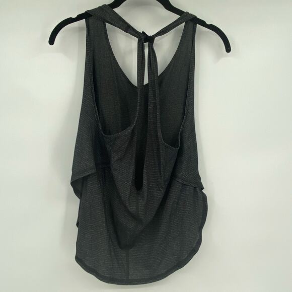 Lululemon Athletica Women's Heather Black Striped Seek The Heat Tank Top Size 6 - Picture 4 of 10